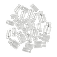 Column Glass Bottles, Wishing Bottles, without Plugs, Clear, 1.85~2.5x1~1.55cm, Inner Diameter: 0.6~0.75cm(GLAA-XCP0001-47)