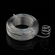 Round Aluminum Wire, Bendable Metal Craft Wire, for DIY Jewelry Craft Making, Silver, 9 Gauge, 3.0mm, 25m/500g(82 Feet/500g)(AW-S001-3.0mm-01)