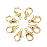 Golden Tone Zinc Alloy Lobster Claw Clasps, Parrot Trigger Clasps, Cadmium Free & Nickel Free & Lead Free, 16x8mm, Hole: 2mm(X-E106-G-NF)