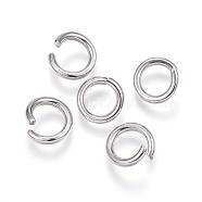 304 Stainless Steel Open Jump Rings, Stainless Steel Color, 12 Gauge, 11x2mm, Inner Diameter: 7mm(STAS-E113-10P)