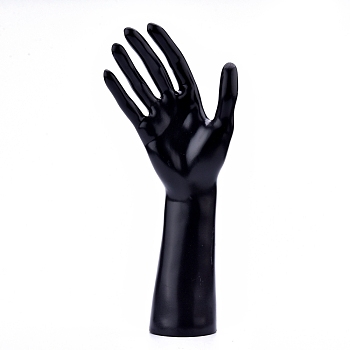 Plastic Mannequin Female Hand Display, Jewelry Bracelet Necklace Ring Glove Stand Holder, Black, 5.5x10.5x25cm