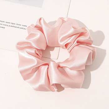 Satin Face Elastic Hair Accessories, for Girls or Women, Scrunchie/Scrunchy Hair Ties, Misty Rose, 120mm