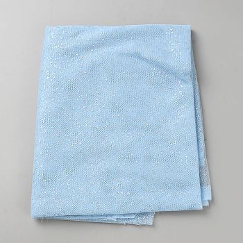 Polyester Silver Point Fabric, Clothes Bag Accessories, Light Sky Blue, 1000x1500x0.3mm