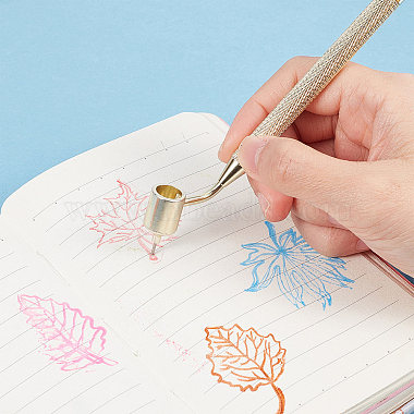 gorgecraft 2pcs stylo à peinture à lignes fines inclinées en aluminium(AJEW-GF0006-55)-6