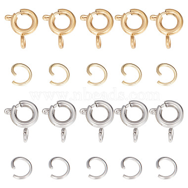 Mixed Color 304 Stainless Steel Spring Ring Clasps