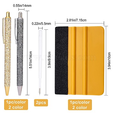 stylos à bille créatifs en plastique à motif de larme Gorgecraft(AJEW-GF0004-65)-2