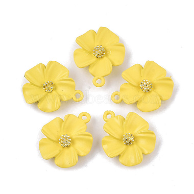 Yellow Flower Alloy Pendants