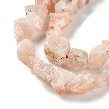 Raw Rough Synthetic Strawberry Quartz Beads Strands(G-B065-C23)-4