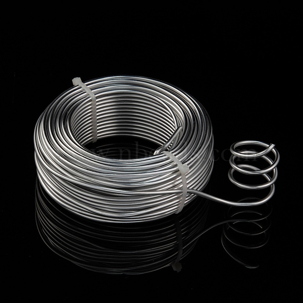 Silver Aluminum Wire Metal Craft Wire 3mm Diameter (9 Gauge) 10 M (32.8  feet) Bendable and