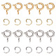 20Pcs 2 Clolors 304 Stainless Steel Smooth Surface Spring Ring Clasps(STAS-SC0004-42)-1