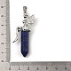 Natural & Synthetic Mixed Gemstone Pointed Pendants(G-Z033-15P)-4