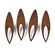 Walnut Wood Horse Eye Stud Earrings with 304 Stainless Steel Pin for Women(EJEW-N017-009)-2