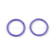 Iron Jump Rings, Open Jump Rings, Medium Purple, 18 Gauge, 10x1mm, Inner Diameter: 8mm(IFIN-F149-B01)