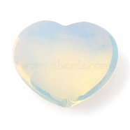 Opalite Love Heart Stone, Pocket Palm Stone for Reiki Balancing, 24~25.5x30x15~17mm(G-I367-03C)