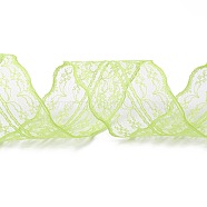 Polyester Lace Trim, Lace Ribbon For Sewing Decoration, Yellow Green, 45mm, about 1- 3/4 inch(45mm) wide, about 10.93 yards (10m)/roll(OCOR-A004-01P)