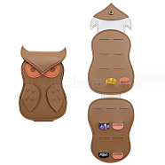 Imitation Leather Storage Bags, with Snap Button, for Guitar Picks Storage, Owl, Camel, 168x109mm(PW-WG56746-05)