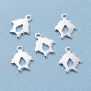 201 Stainless Steel Charms, Penguin, Silver, 12.5x10x1mm, Hole: 1.2mm(STAS-K154-30S)