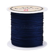 40 Yards Nylon Chinese Knot Cord, Nylon Jewelry Cord for Jewelry Making, Prussian Blue, 0.6mm(NWIR-C003-01B-23)