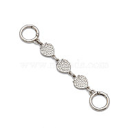 Alloy Strawberry Bag Strap Extenders, with Spring Gate Rings, for Bag Replacement Accessories, Platinum, Strawberry: 1.4cm(PURS-PW0006-04P)