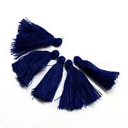 Cotton Tassel Decorations, Pendant Decorations, Midnight Blue, 30mm(X-OCOR-Q024-05)