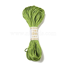 Polyester Embroidery Floss, Cross Stitch Threads, Lawn Green, 1.5mm, 20m/bundle(OCOR-C005-A02)