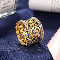 Iron Rhinestone Napkin Rings, Hollow Column Napkin Holder Ornament, Restaurant Dinner Table Accessories, Golden, 43x28mm(PW22060859289)