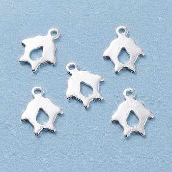 201 Stainless Steel Charms, Penguin, Silver, 12.5x10x1mm, Hole: 1.2mm