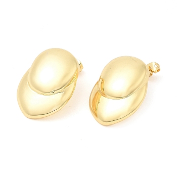 Brass Twist Teardrop Stud Earrings, Long-Lasting Plated, Lead Free & Cadmium Free, Real 18K Gold Plated, 28x21mm