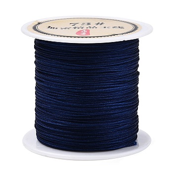 40 Yards Nylon Chinese Knot Cord, Nylon Jewelry Cord for Jewelry Making, Prussian Blue, 0.6mm