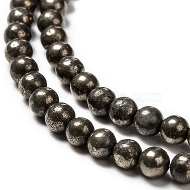 Natural Pyrite Beads Strands(X-G-L031-4mm-01)-3