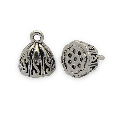 Antique Silver Flower Brass Charms