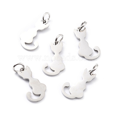 Stainless Steel Color Cat 304 Stainless Steel Charms