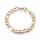 Ion Plating(IP) 304 Stainless Steel Figaro Chain Bracelets(BJEW-P236-20G)-1