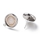 Non-Tarnish 304 Stainless Steel Stud Earring Settings(STAS-I161-01E-P)-2