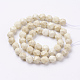 Chapelets de perles en bois pétrifié naturel(G-J376-59-8mm)-2