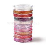 10 Rolls 10 Colors 6-Ply PET Polyester Metallic Thread, for Jewelry Making, Mixed Color, 0.4mm, about 50m/roll, 1 roll/color(OCOR-L046-03A)