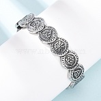 Viking 316 Surgical Stainless Steel Cuff Bangles, Round, Antique Silver, Inner Diameter: 2.34 inch(5.95cm)(BJEW-C142-16AS)