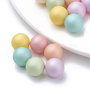 Eco-Friendly Plastic Imitation Pearl Beads, High Luster, Grade A, No Hole Beads, Matte, Round, Mixed Color, 3mm(X-MACR-S277-3mm-B)