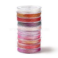 10 Rolls 10 Colors 6-Ply PET Polyester Cord, for Jewelry Making, Mixed Color, 0.4mm, about 50m/roll, 1 roll/color(OCOR-L046-03A)