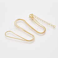 Brass Square Snake Chain Necklace Making, with Lobster Claw Clasps, Golden, 18.5 inch(47.2cm), 1mm(MAK-T006-10A-G)