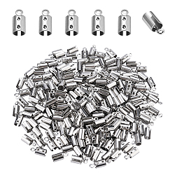 300Pcs 304 Stainless Steel Cord Ends, End Caps, Stainless Steel Color, 5x11.5mm, Hole: 1.4mm, Inner Diameter: 4mm(STAS-DC0004-45)