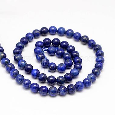Natural Lapis Lazuli Round Beads Strands(G-I181-10-8mm)-2
