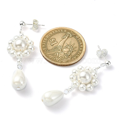 boucles d'oreilles pendantes en perles de coquillage(EJEW-TA00339)-3