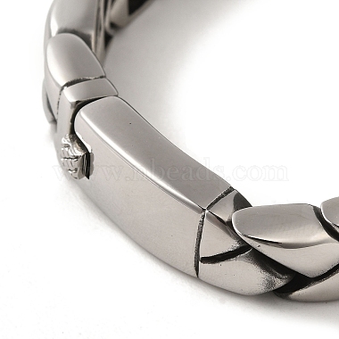 304 bracelets à maillons en acier inoxydable pour femmes et hommes(BJEW-Q341-04AS)-3
