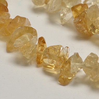 Puce perles de citrine naturelle brins(X-G-N0134-21)-2