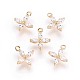 Real 18K Gold Plated Brass Cubic Zirconia Charms(X-KK-R037-157G)-1