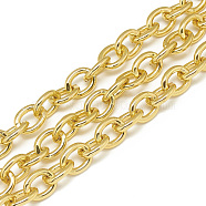 Aluminum Cable Chains, Unwelded, Oval, Gold, 13x10x2.3mm(CHA-S001-093B)