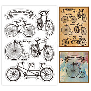 Custom PVC Plastic Clear Stamps, for DIY Scrapbooking, Photo Album Decorative, Cards Making, Bicycle, 160x110x3mm(DIY-WH0448-0330)