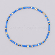 Bohemian Style Rainbow Glass & Brass Beaded Handmade Fashion Women's Bracelet(QD2599-15)