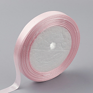 Single Face Satin Ribbon, Polyester Ribbon, Pink, 2 inch(50mm), about 25yards/roll(22.86m/roll), 100yards/group(91.44m/group), 4rolls/group(RC50MMY-A043)